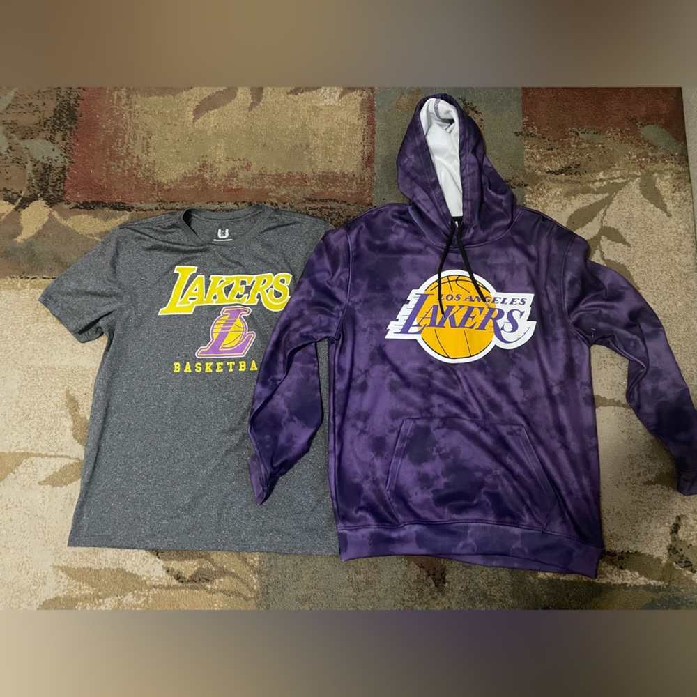 Purple Tie-Dye Lakers Sweatshirt